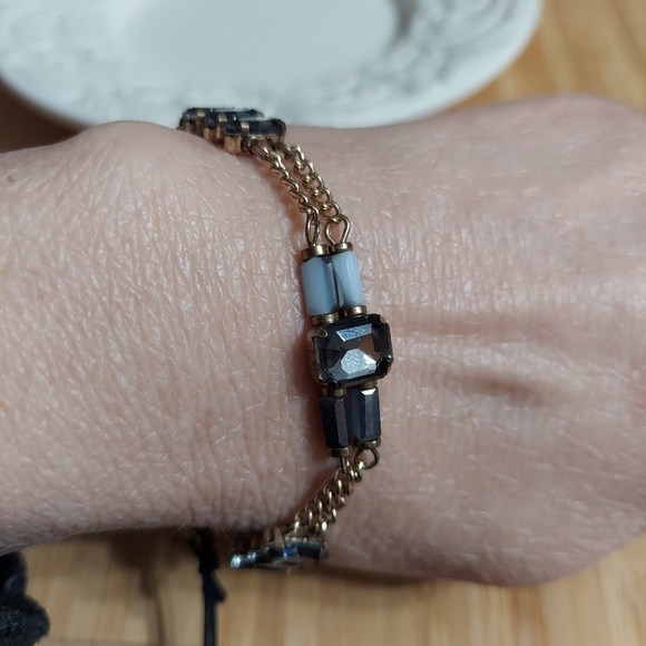 Simply Noelle Gold/Faceted Crystal Toggle Bracelet - Picture 5 of 6